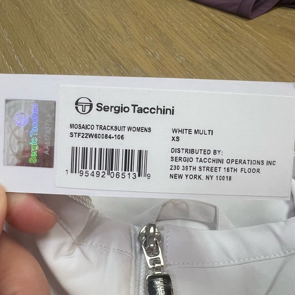 NWT Sergio Tacchini 2 piece Mosaico Track Suit Jacket & Pant set - size XS - Picture 9 of 11